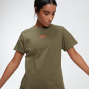 Oversized 女士 T 恤 - 绿色 - XS