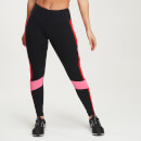 MP Women's Power Colour Block Leggings - Black/Danger - XS