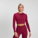 MP Women's Raw Training Ribbed Seamless Long Sleeve Top - Plum - XS