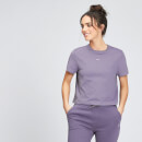 MP女式基本款作物T恤-烟熏紫 - XS