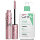 CeraVe Foaming Cleanser and Maybelline Sky High Mascara Duo for Oily Skin