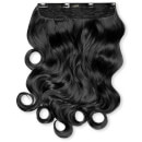 LullaBellz Thick 20 1-Piece Curly Clip in Hair Extensions - Natural Black