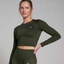 MP女士Shape Seamless塑形无缝系列长袖短款上衣 - 森林绿 - XS