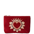 Elizabeth Scarlett Sacred Heart Rouge Velvet Mini Pouch