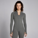 MP Women's Lifestyle Waffle Seamless Full Zip Jacket - Gunmetal - XS