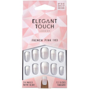 Elegant Touch 自然效果法式美甲贴片 | 103 款中号粉色（指尖渐变白）