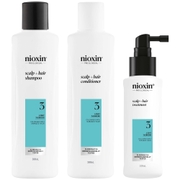 NIOXIN Scalp and Hair Thickening System 3 for Coloured Dry and Damaged Hair with Light Thinning Loyalty Kit