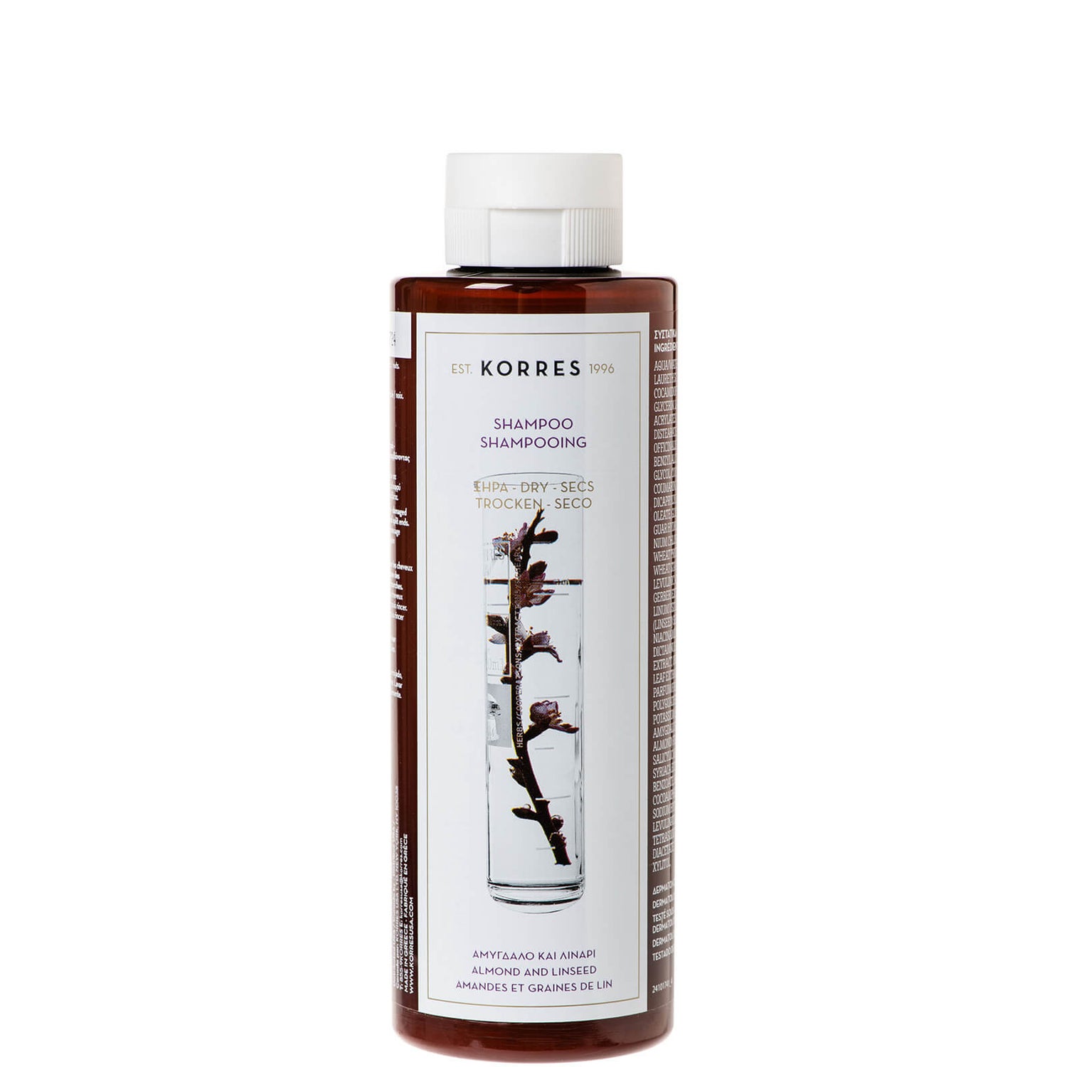 Korres  杏仁亚麻籽洗发水适用于干燥/损伤的秀发250 ml