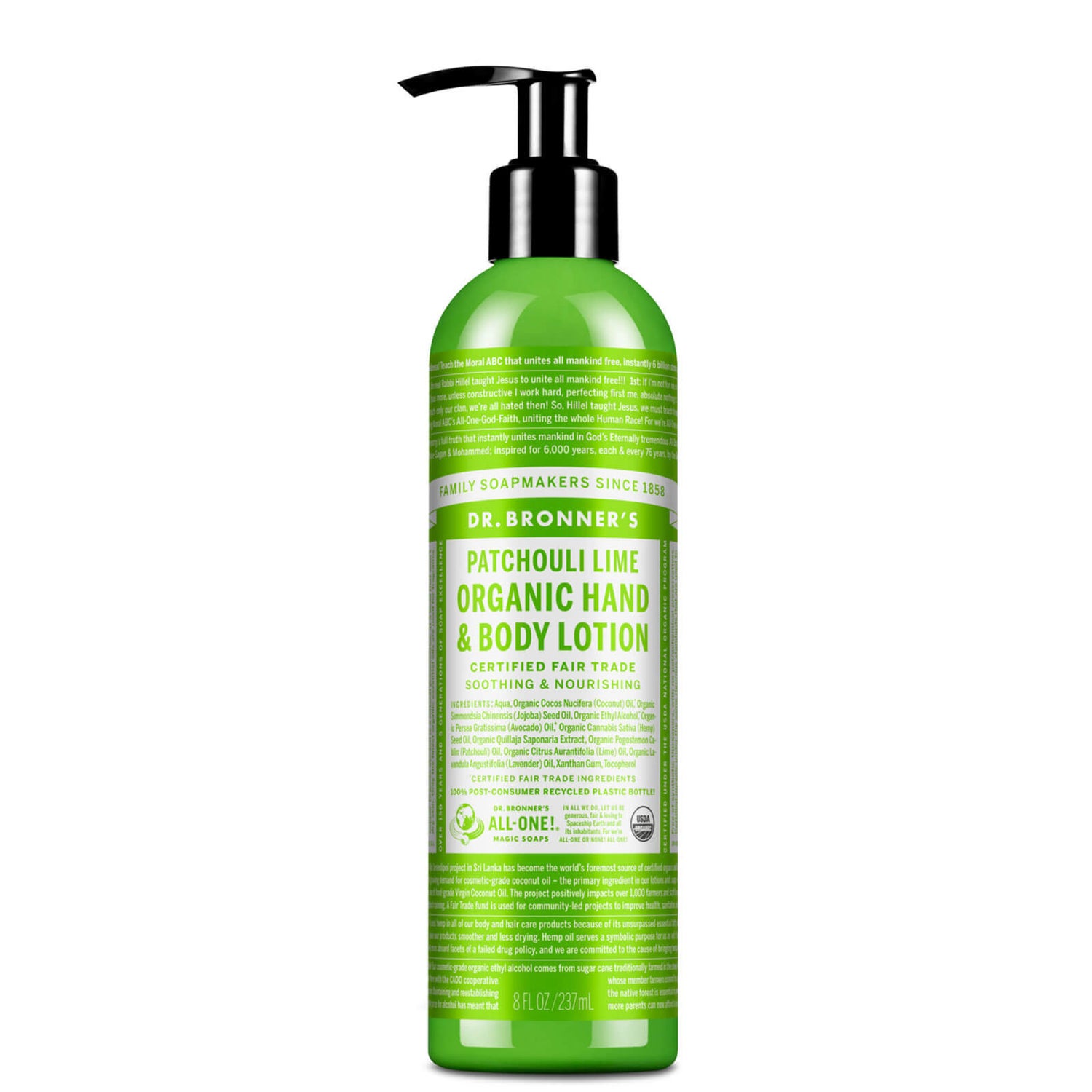 Dr. Bronner Organic Patchouli Lime Lotion (236ml)