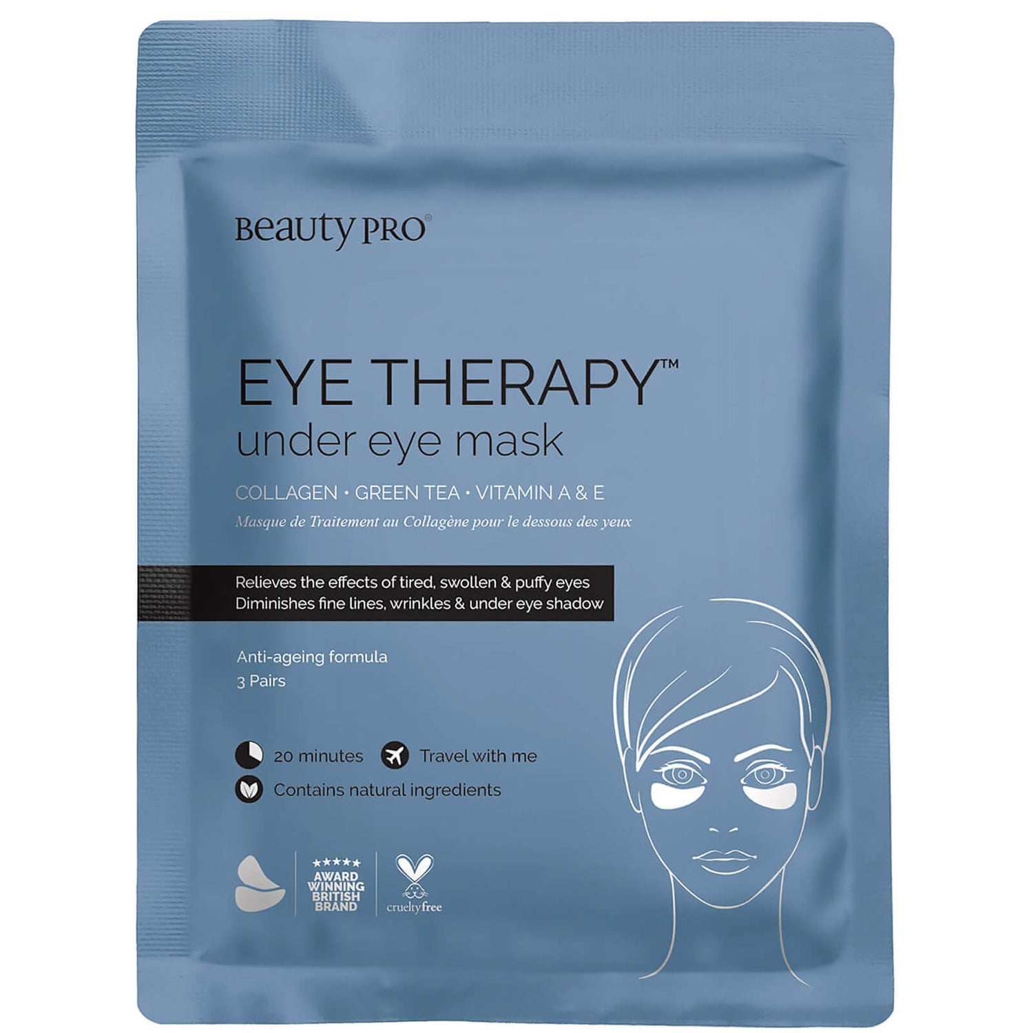 BeautyPro 眼部护理胶原蛋白，绿茶精华面膜