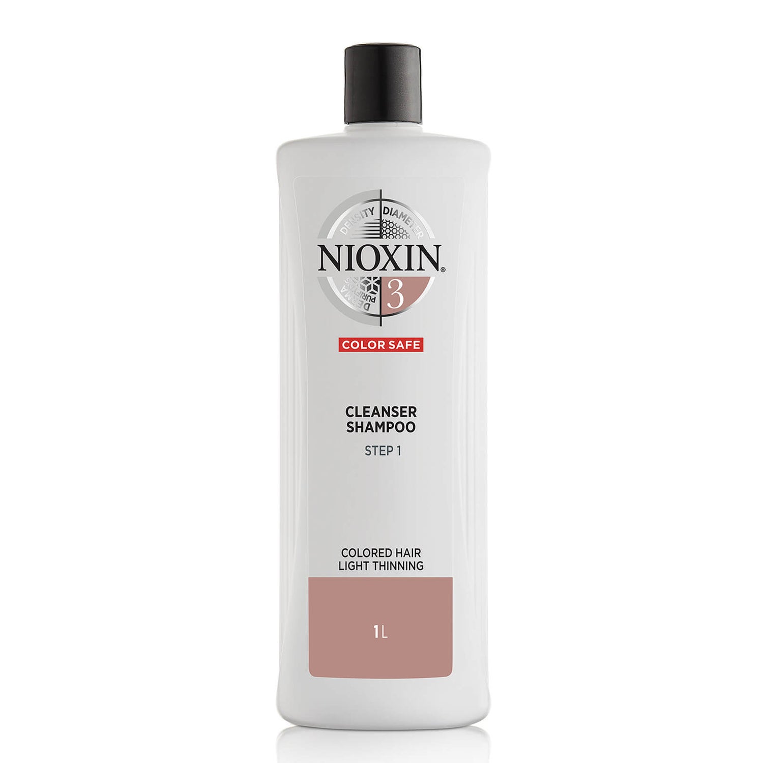 NIOXIN 护发三部曲 3 清洁洗发水 1000ml | 轻微稀疏的染色发质