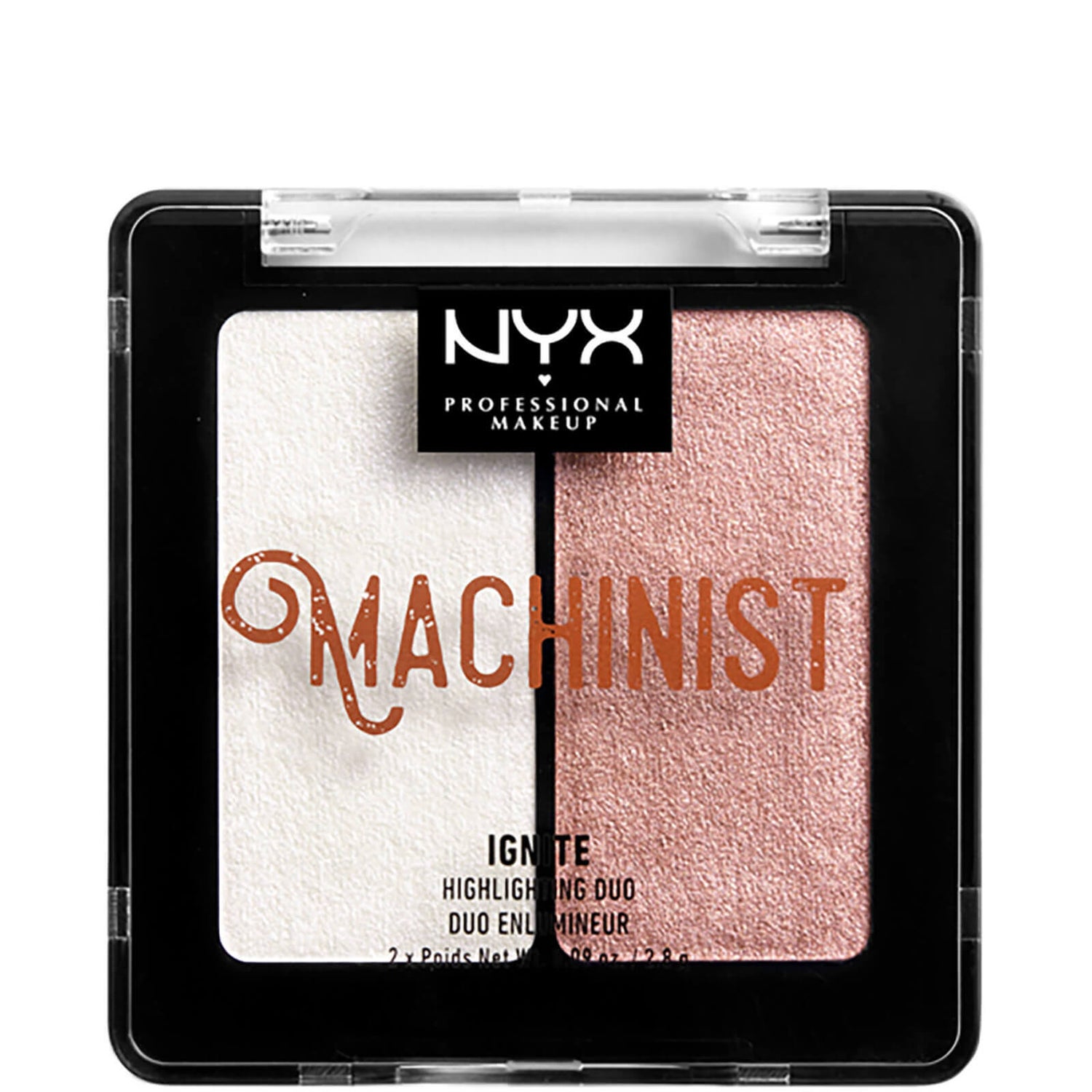 NYX 机械大师系列双色高光粉 | 乳白色 & 豆沙红