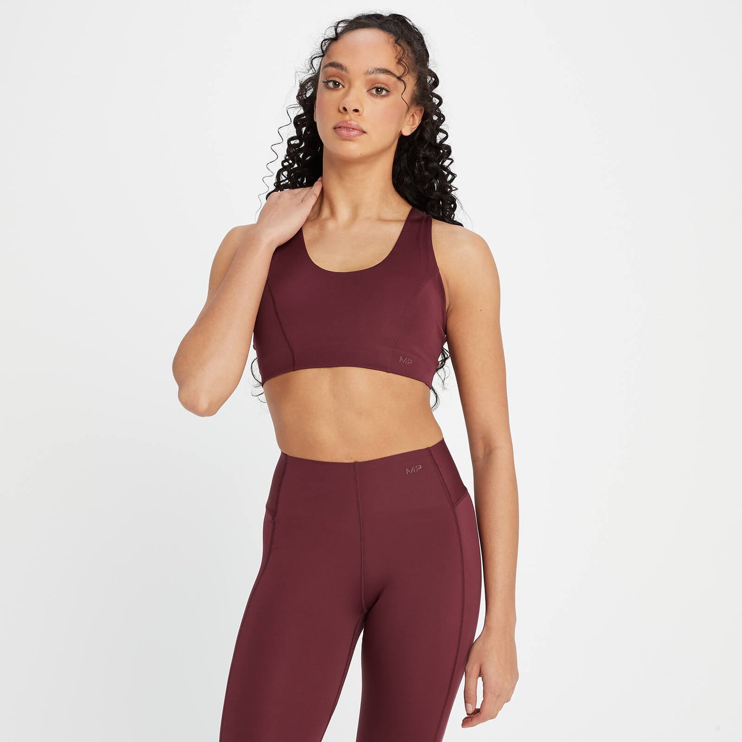 MP Women's Composure Repreve® Sports Bra - Washed Oxblood - S