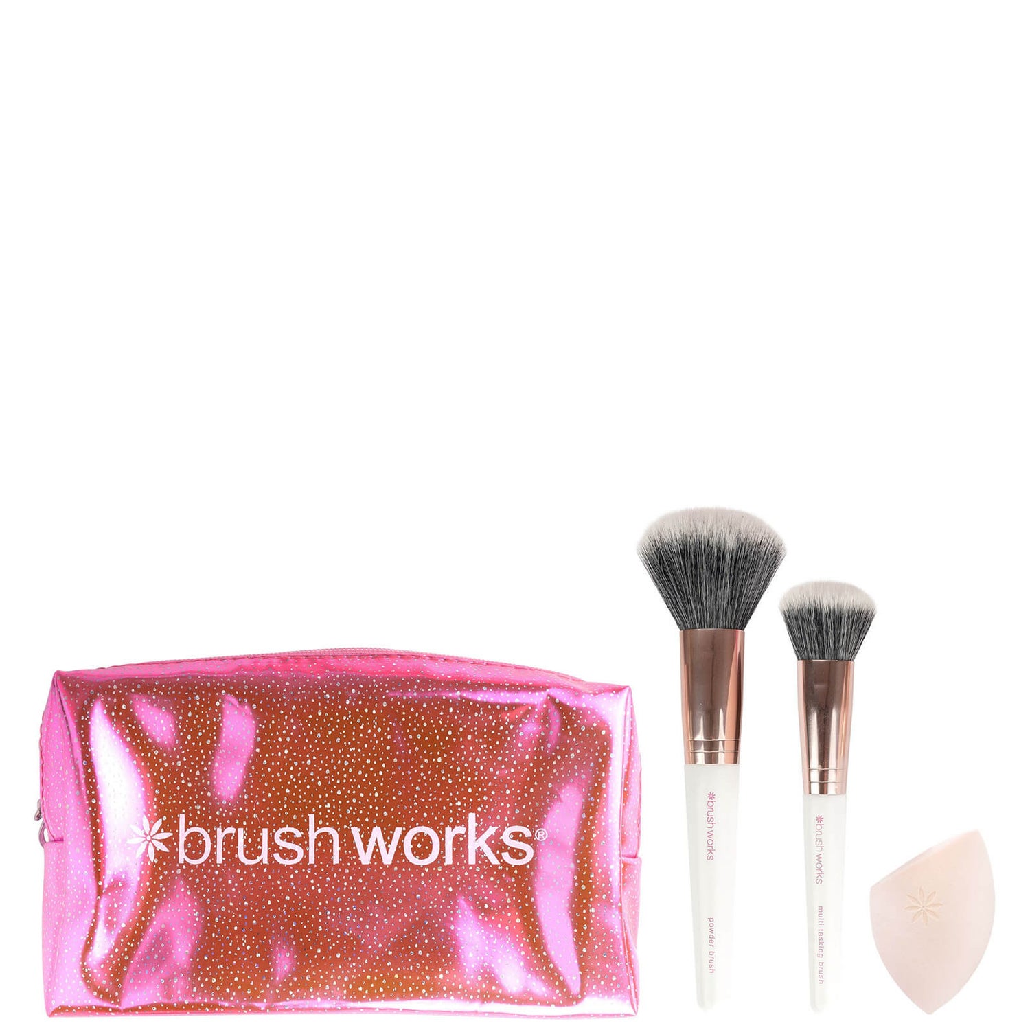 brushworks Travel Makeup Brush and Sponge Set