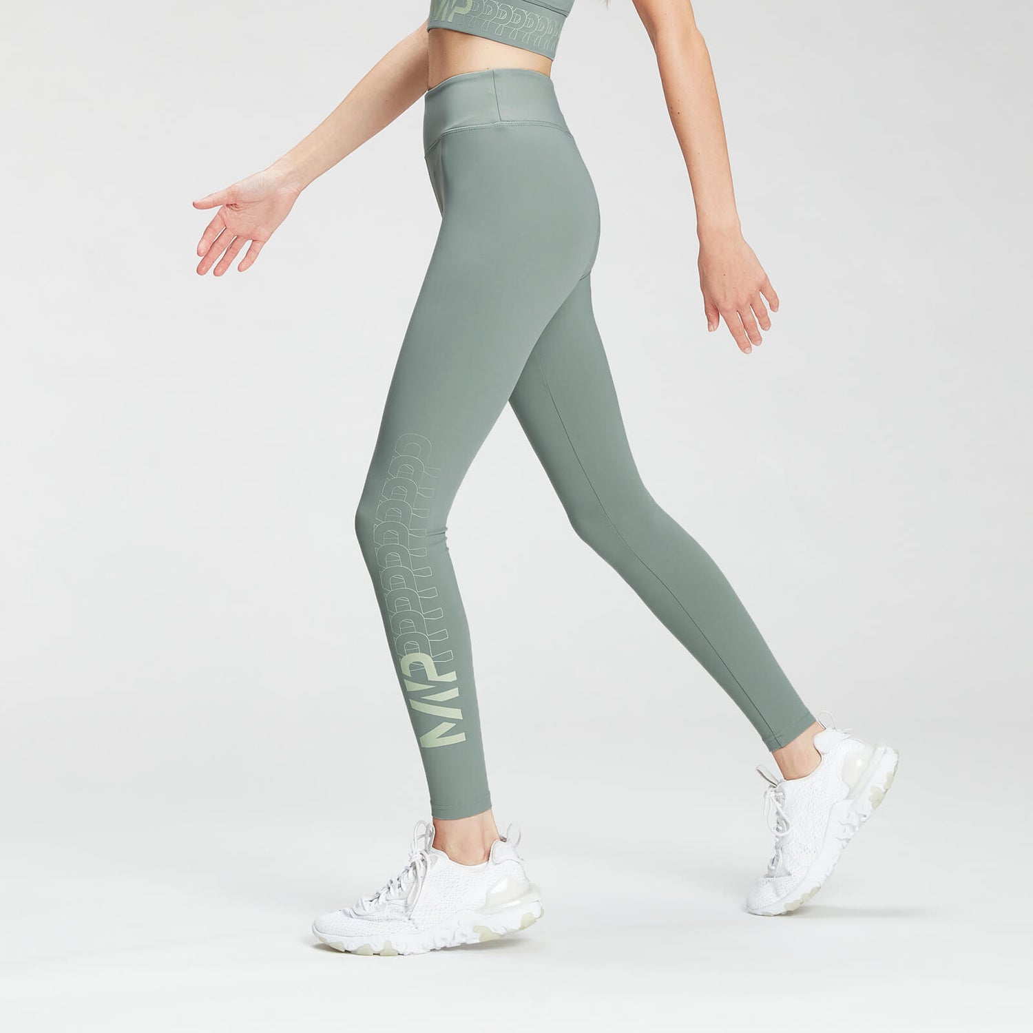 MP Women's Fade Graphic Training Leggings - Washed Green