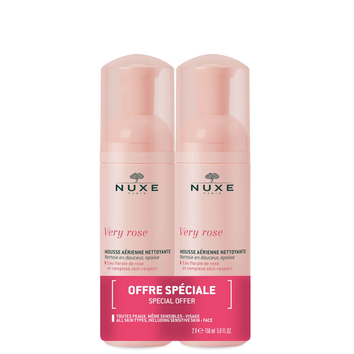 NUXE Very Rose Light Cleansing Foam Duo 2 x 150ml