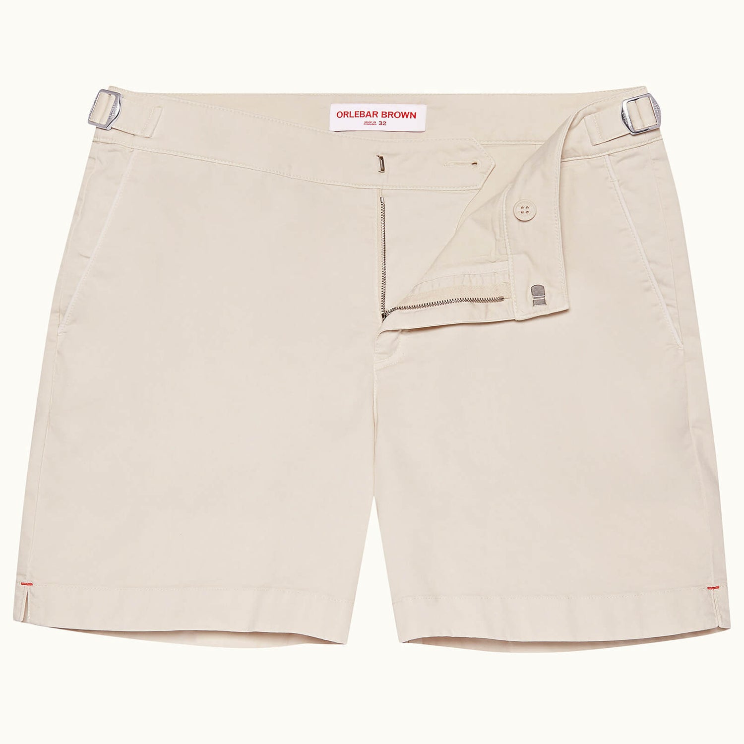 Bulldog Cotton Twill 系列斜纹布棉质中长款短裤 - 杏白色