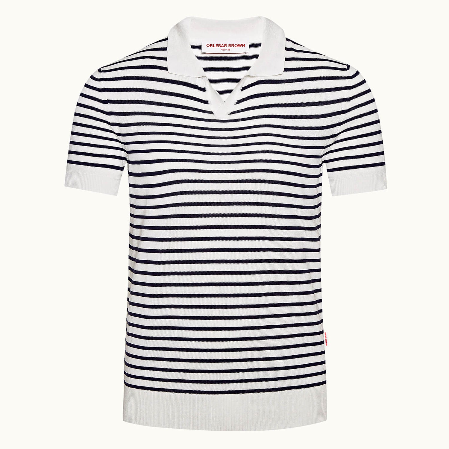 Holman系列定制款度假风 条纹 Polo 衫 - 海军蓝/纯白色