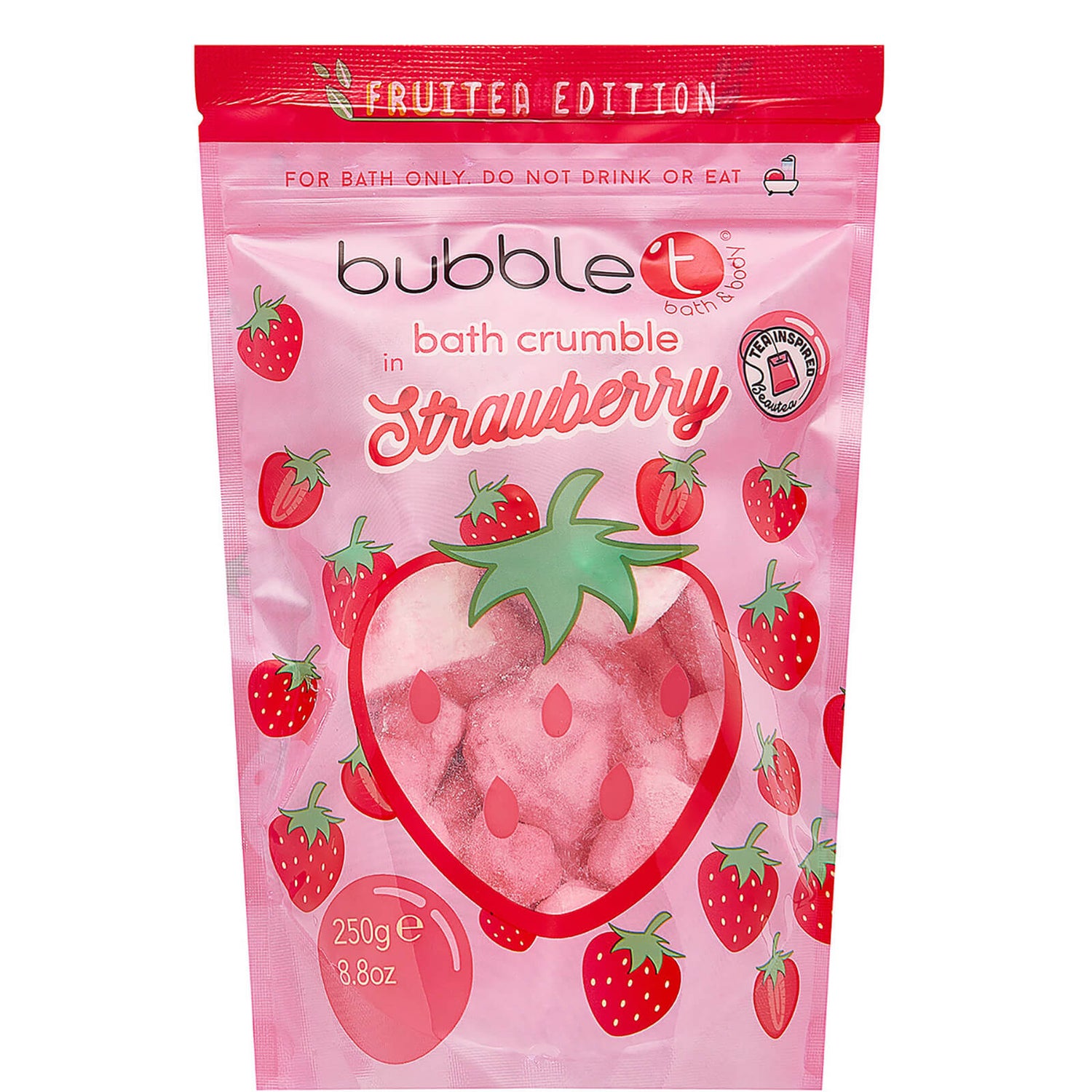 Bubble T Bath Crumble - Strawberry 250g