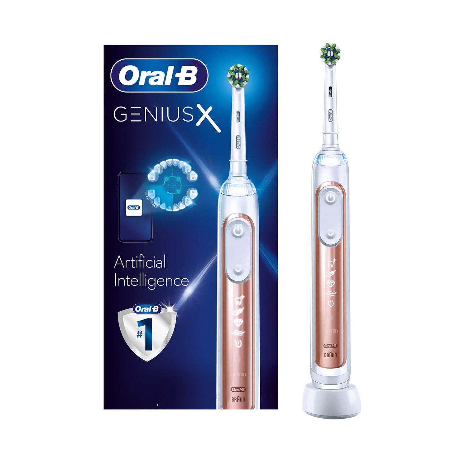 Oral B Genius X Rose Gold Electric Toothbrush
