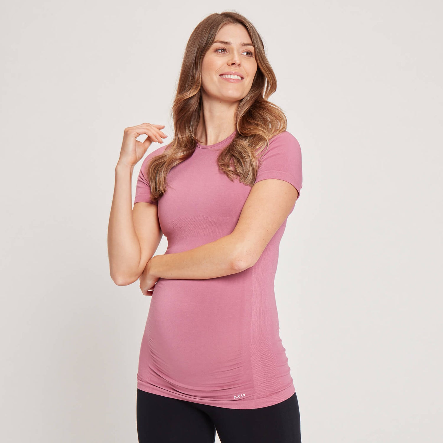 MP孕妇无缝短袖T恤 - 淡紫 - XXS