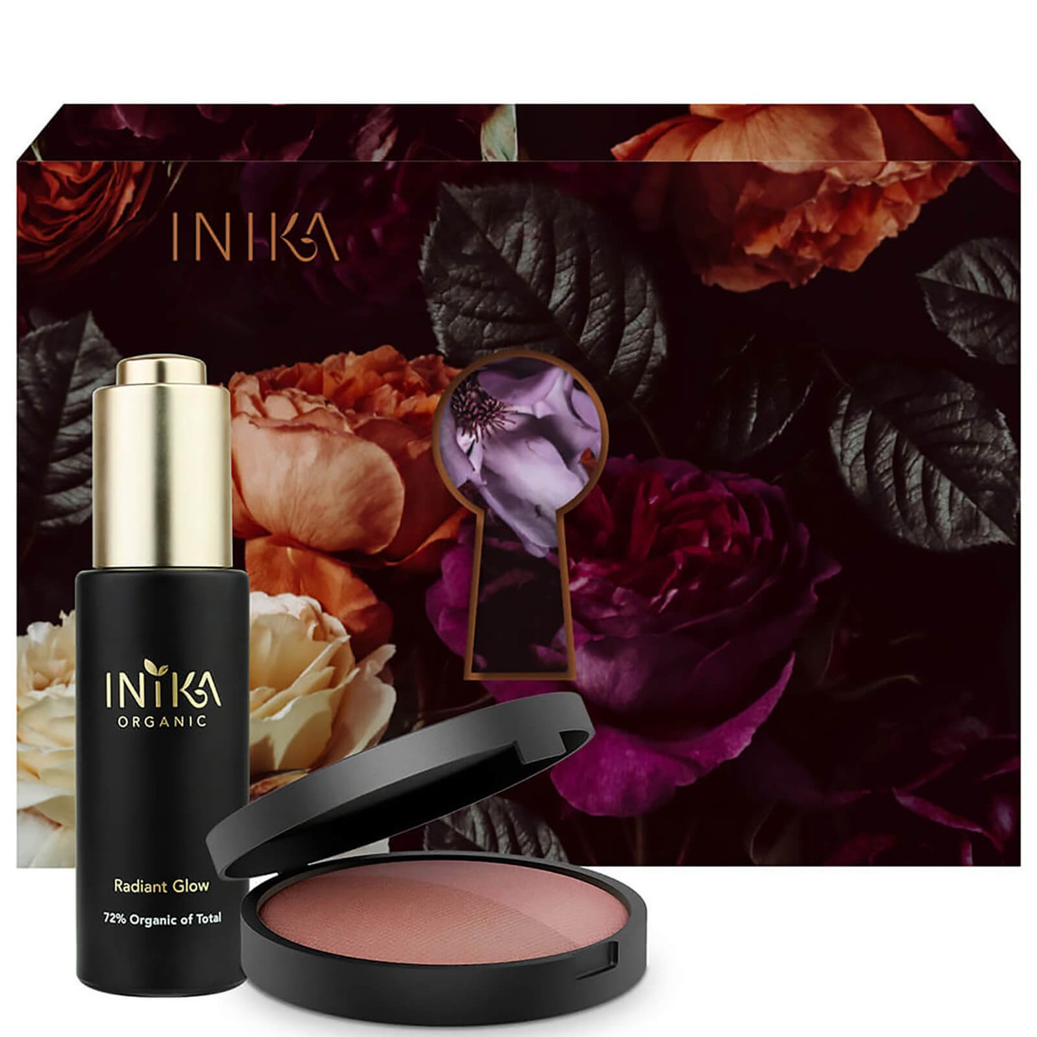 英尼卡（INIKA）认证的有机玫瑰色光亮套装