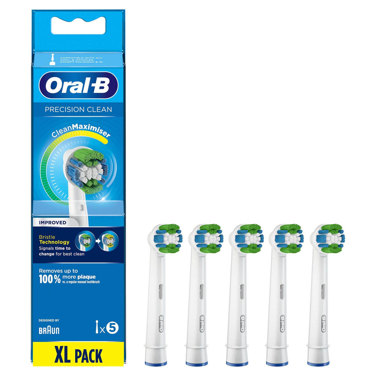 Oral B Precision Clean Brush Head with Clean Maximiser - 5 Counts
