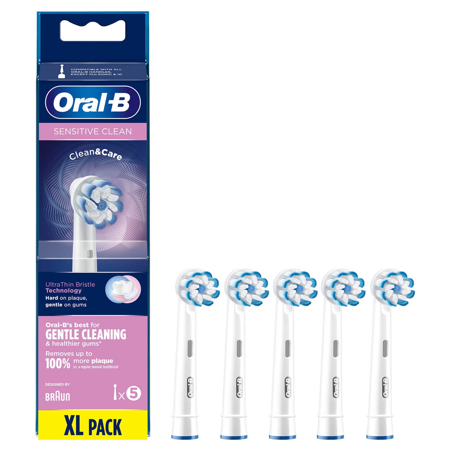 Oral B Sensitive Clean Toothbrush Head - 5 Counts