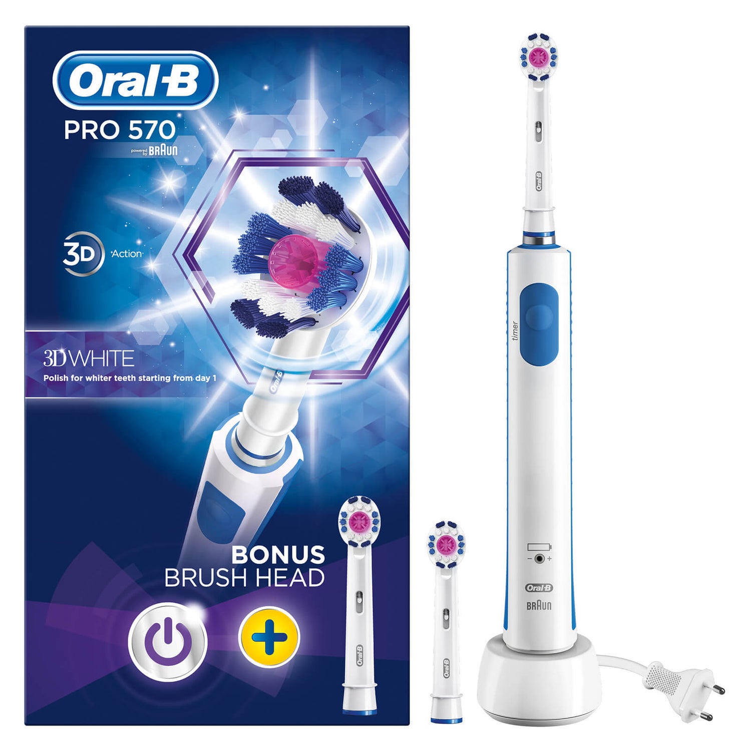 Oral B Pro 570 3D White Electric Toothbrush