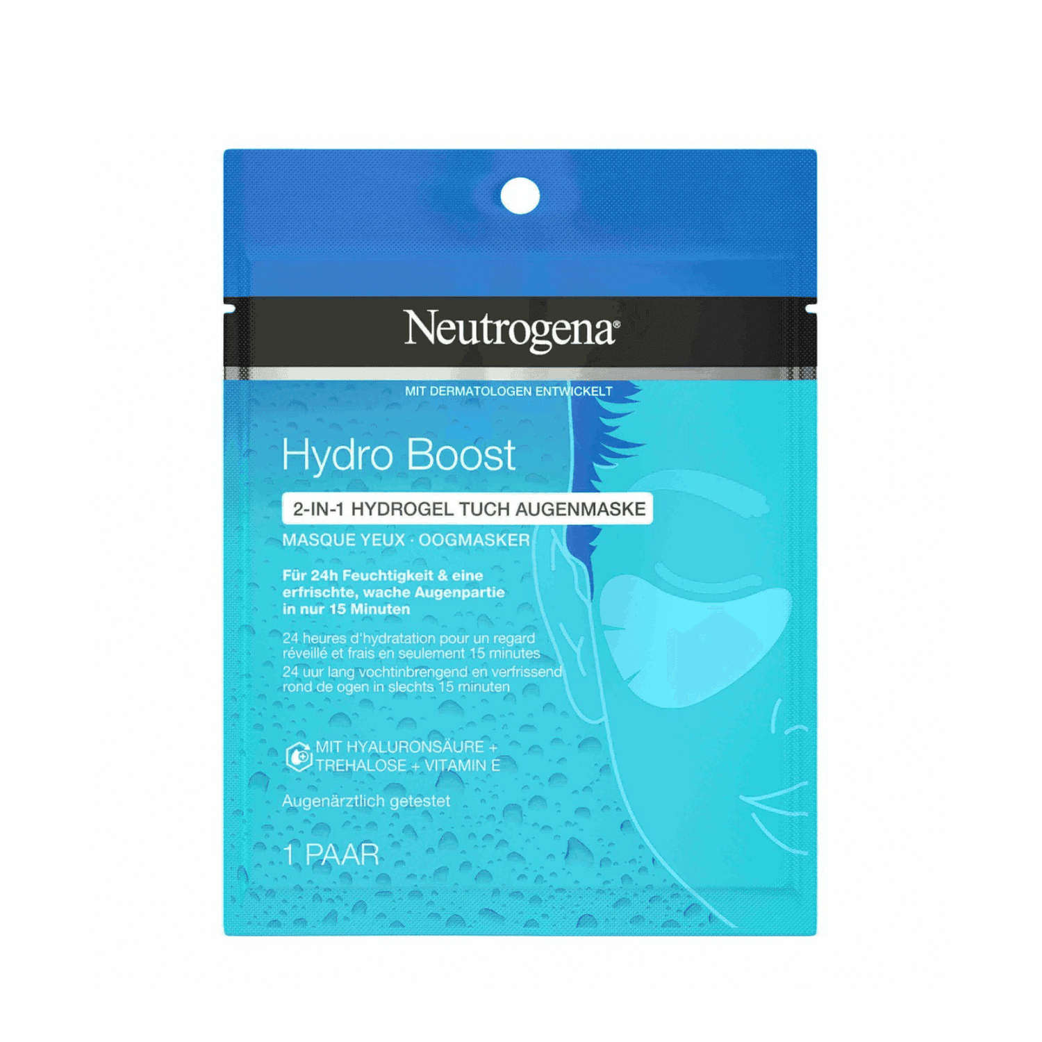 Neutrogena Hydro Boost 2-In-1 Hydrogel Tuch Augenmaske