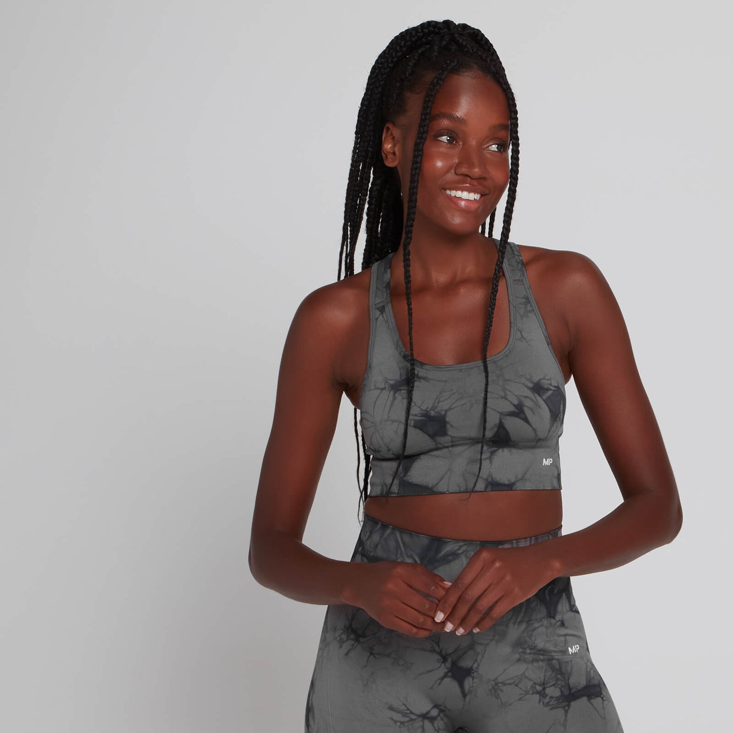 Shape Seamless Ultra塑形无缝升级系列女士运动内衣 - 黑色扎染 - XS
