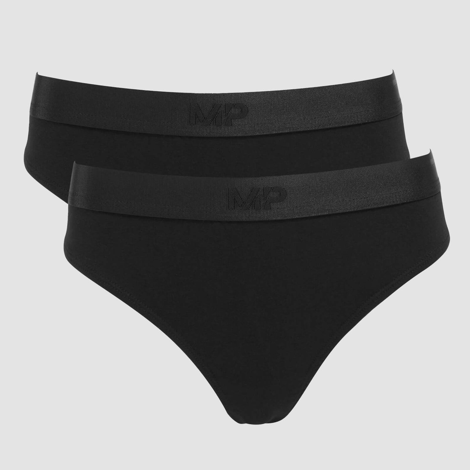 女士丁字裤（2件装）- 黑色