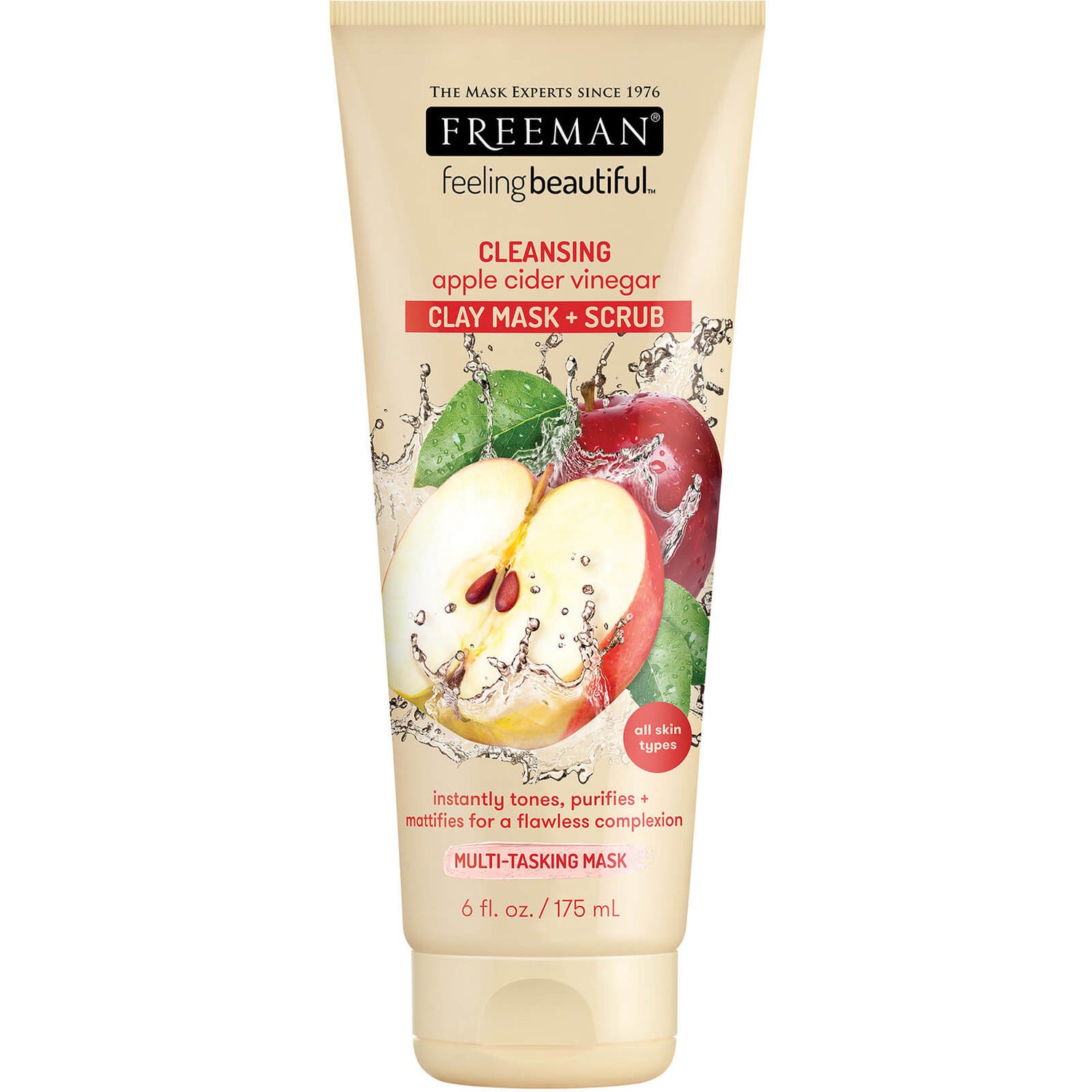 Freeman Beauty Cleansing Apple Cider Vinegar Clay Mask and Scrub Set