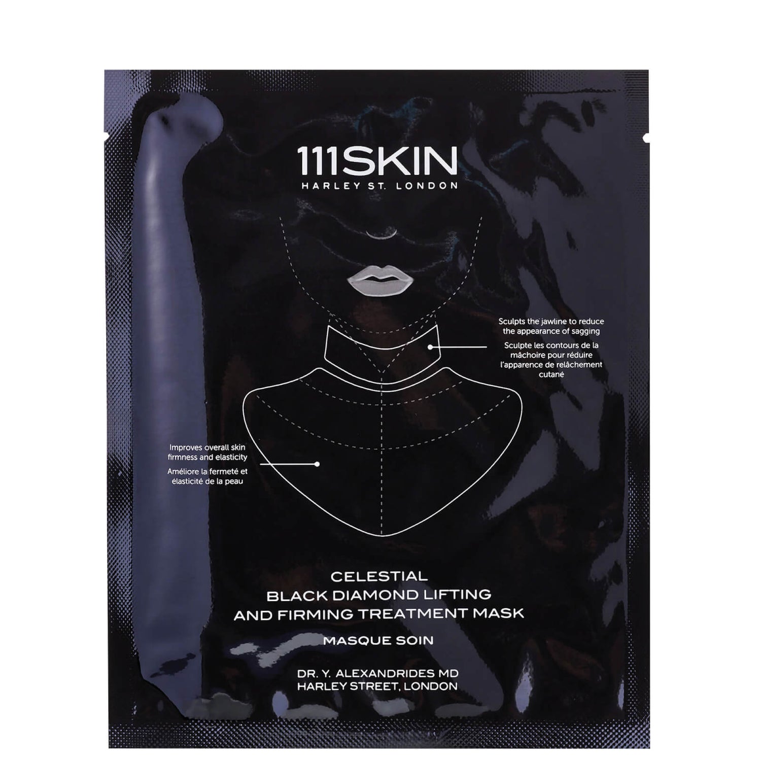 111SKIN Celestial Black Diamond Lifting and Firming Treatment Mask Neck Single 43ml