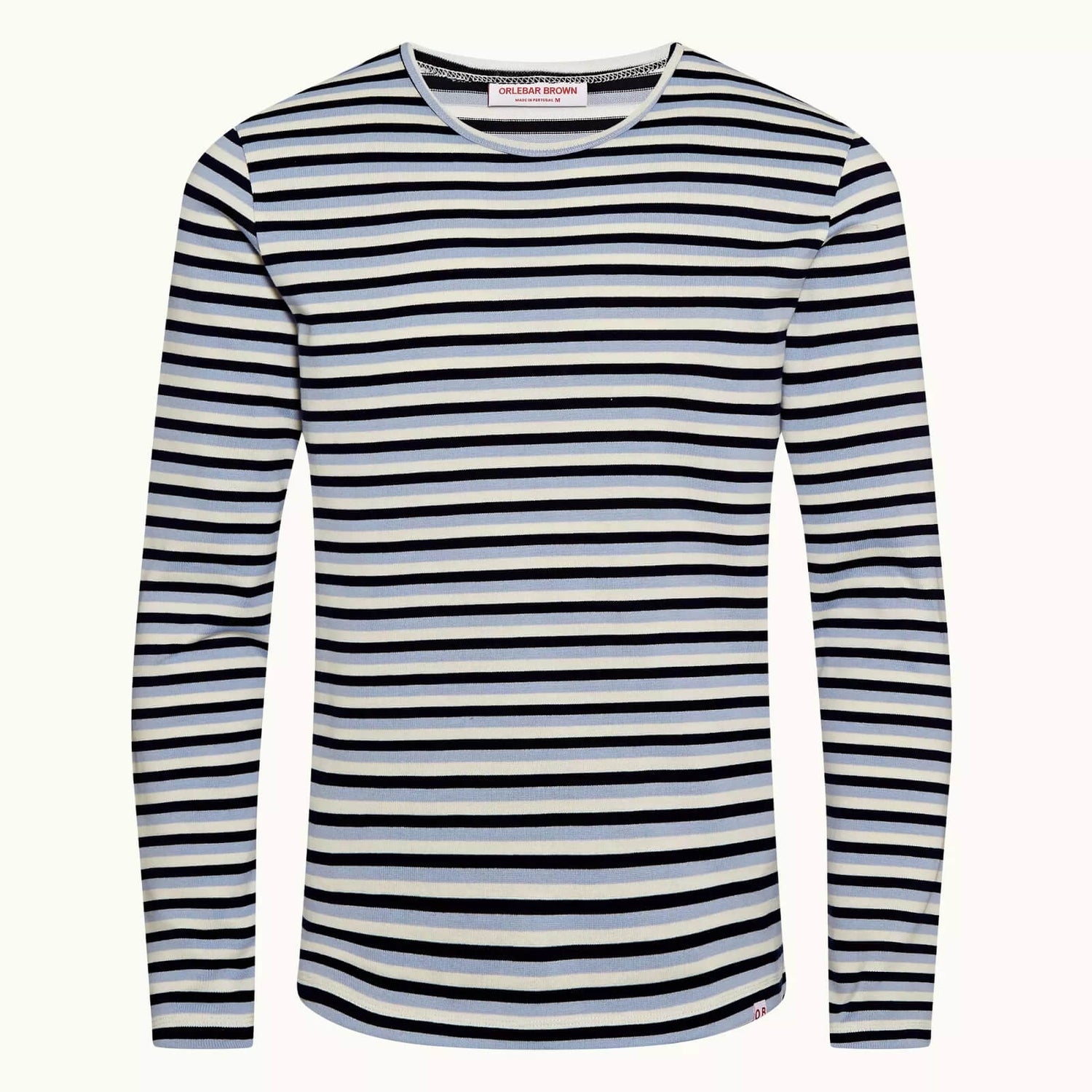 SAMMY LS BOARDWALK STRIPE 系列条纹长袖棉质 T 恤 - 墨黑色/浅蓝色/沙白色