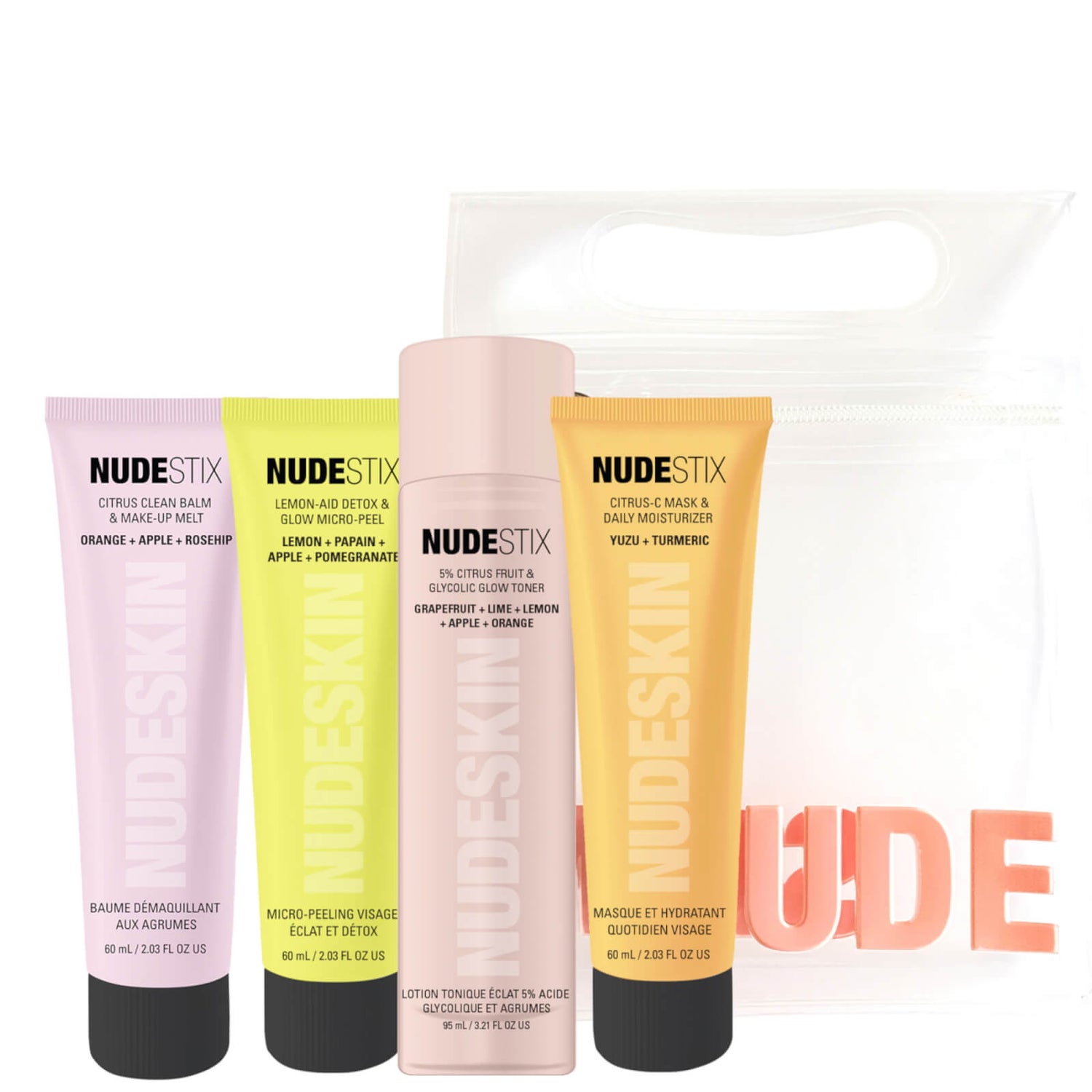 NUDESTIX Nudeskin 4-Step: Citrus Renew Set for Makeup