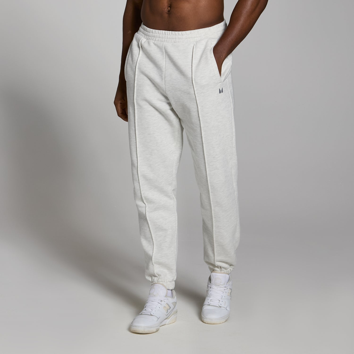 Lifestyle生活方式系列男士超大版型厚实运动裤 - 浅麻灰 - XS
