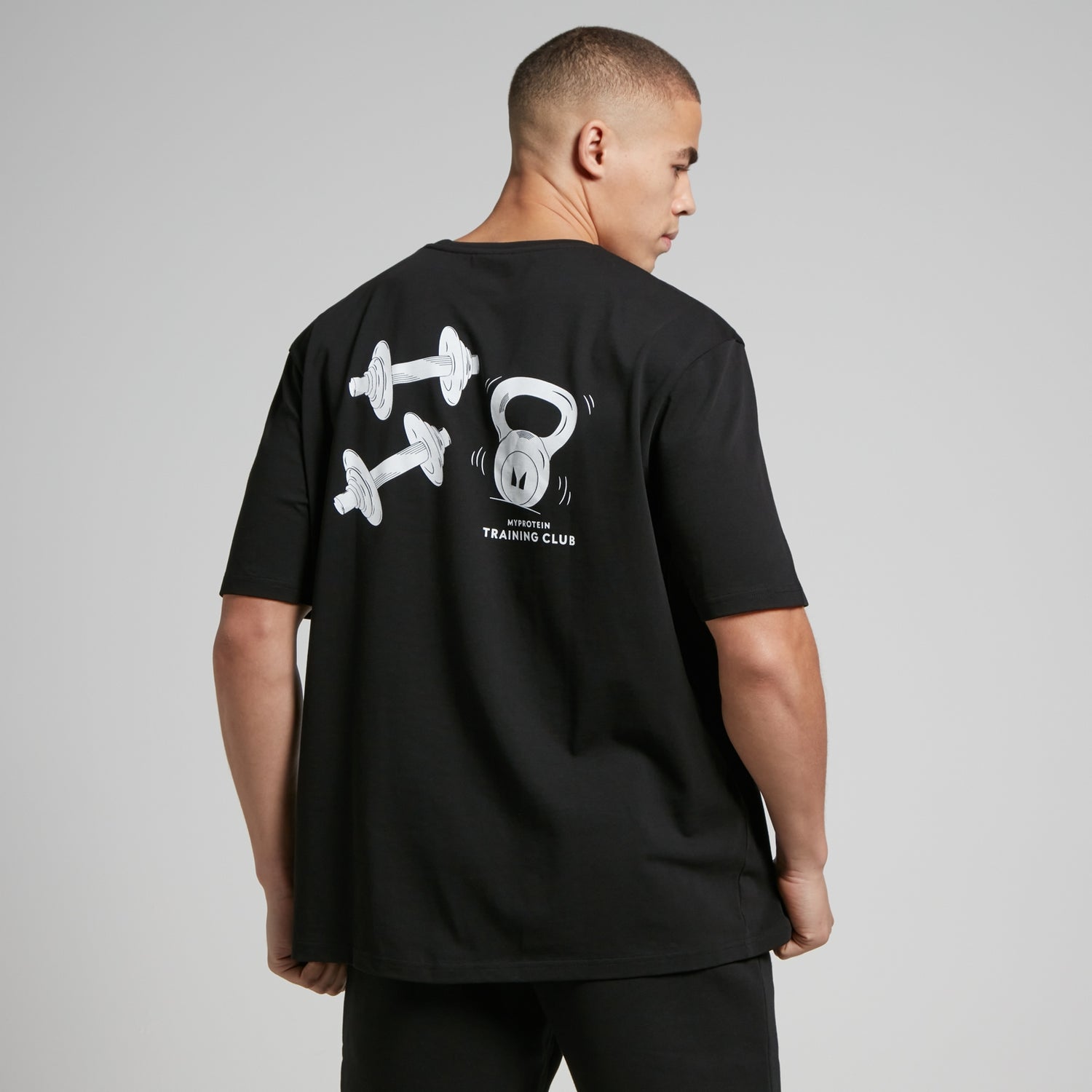MP男士Tempo节奏系列印花超大版型T恤 - 黑 - XS
