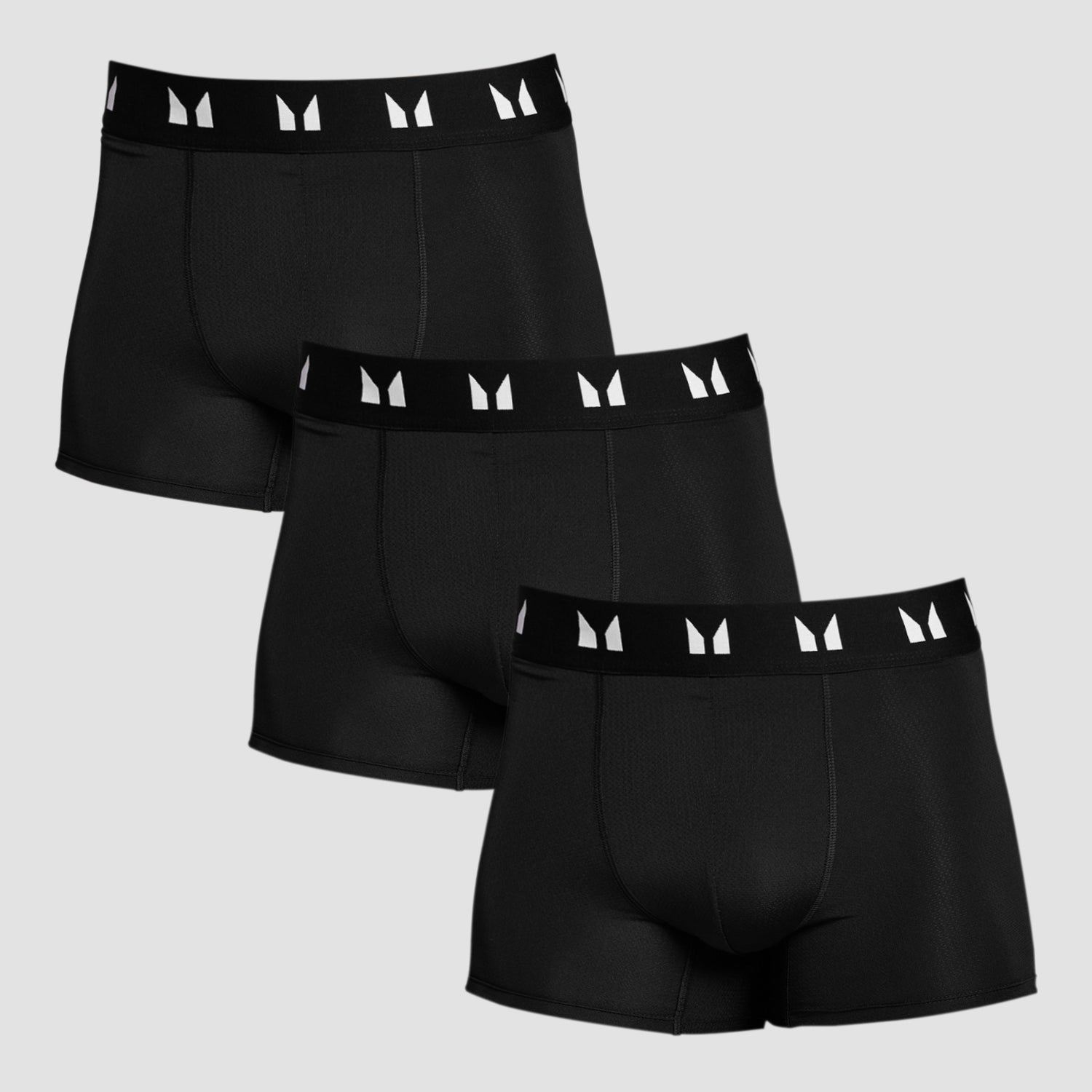 MP Men's Technical Boxers (3 Pack) - Black - XXS