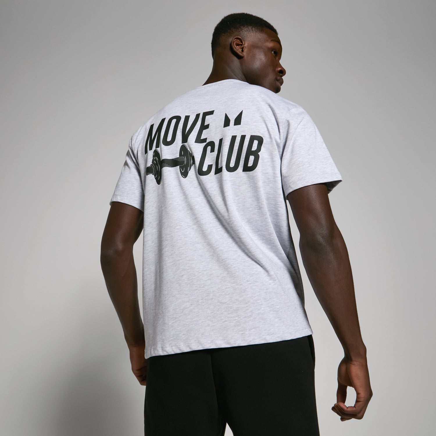 Move Club传承系列超大版T恤 - 浅灰大理石色 - XXS - XS