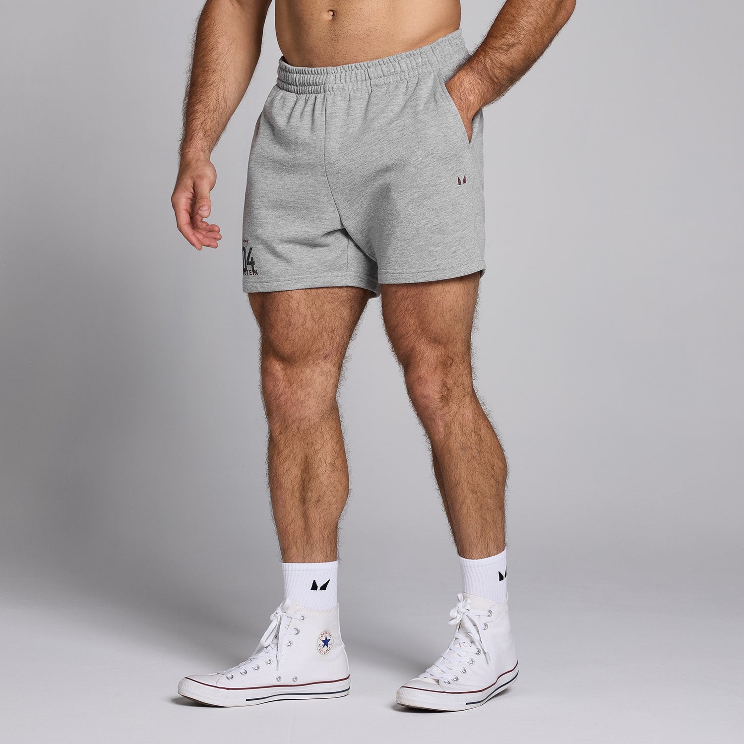 MP Men's Origin Graphic 5" Sweatshorts - Washed Grey - L