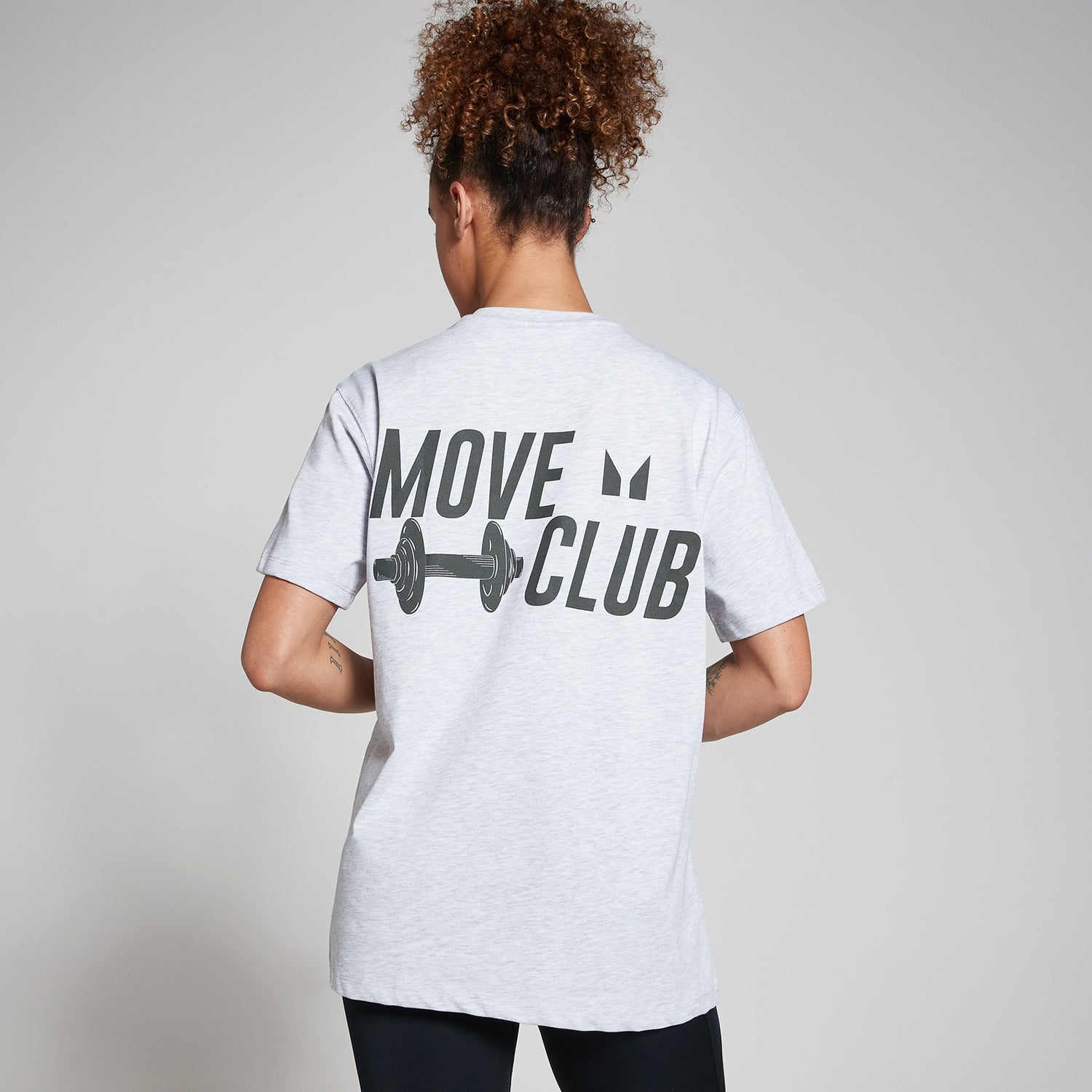 Move Club传承系列超大版T恤 - 浅灰大理石色 - XXS-XS