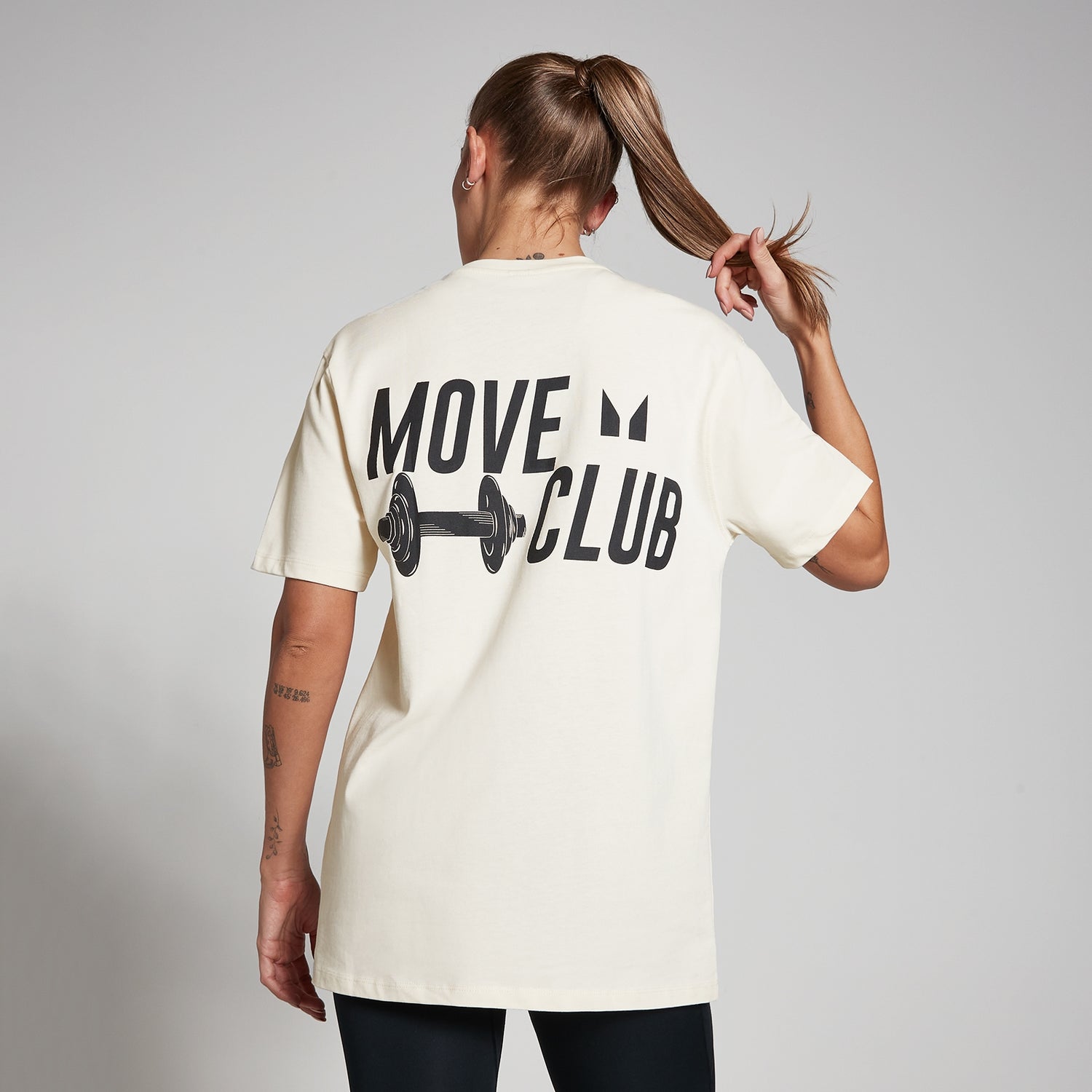 Move Club传承系列超大版T恤 - 复古白 - S-M