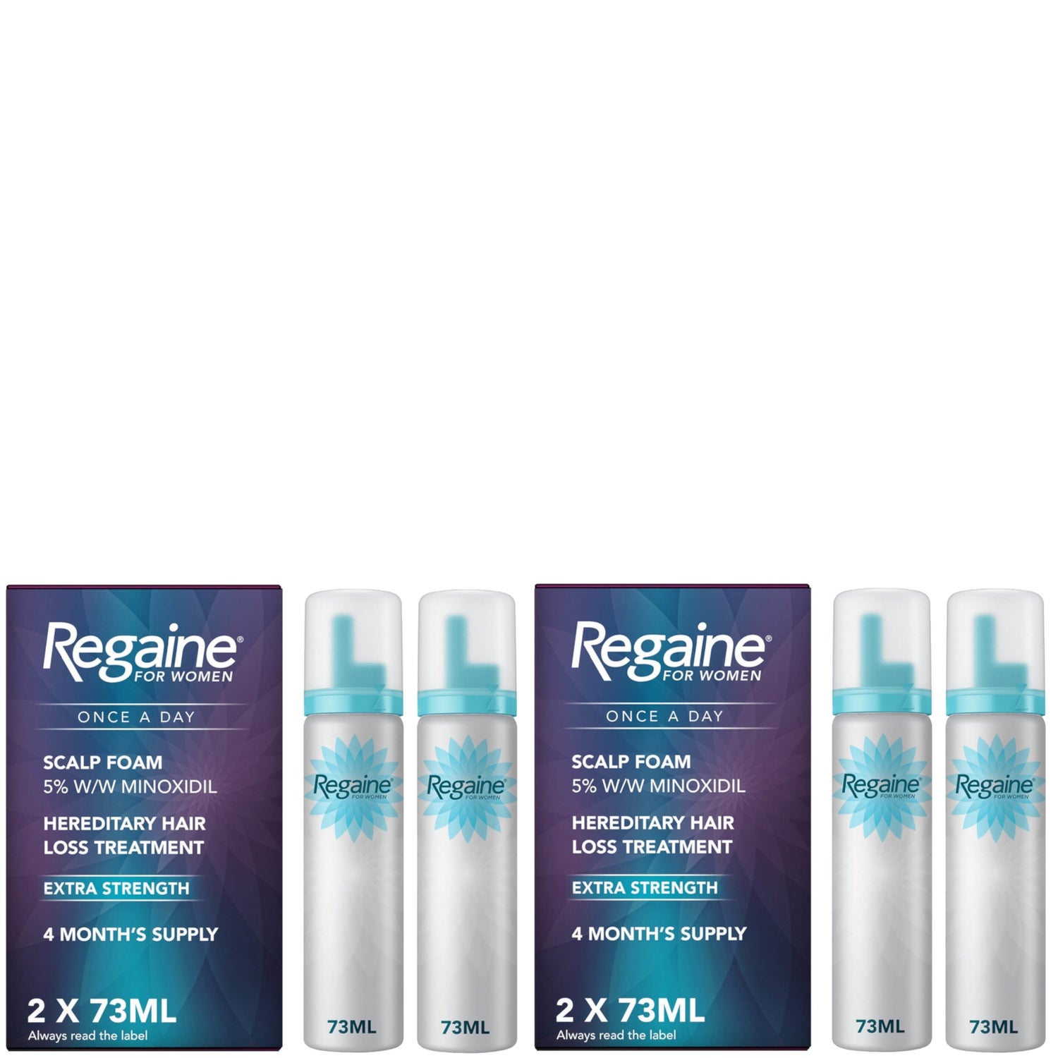 Regaine For Women Re-Growth Scalp Foam with 5% Minoxidil - 8 Month Supply Bundle