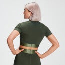 MP女士Adapt系列多纹理短款上衣 - 深绿 - XXS