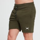 MP男装中央图案短裤-深橄榄色 - XXS