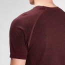 MP Men's Essential Seamless Short Sleeve T-Shirt- Washed Oxblood Marl - S