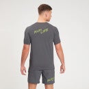 MP男士图形跑步短袖T恤-碳纤维 - XXL