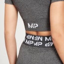 MP女式曲线裁剪短袖T恤-深碳色 - XXS