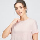 MP女式基本款作物T恤--浅粉色 - XS